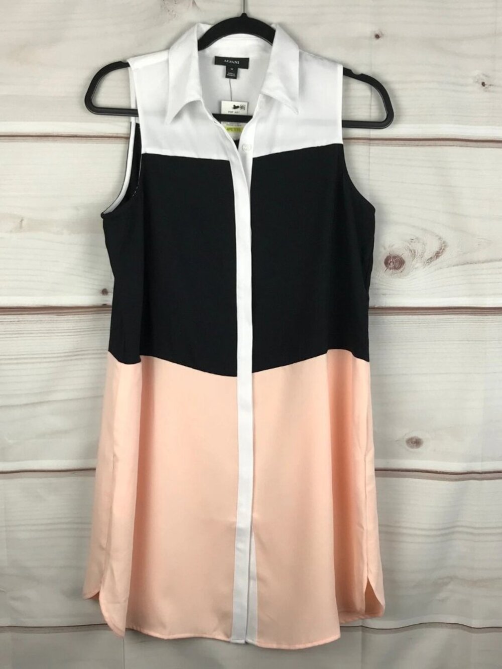 NWT Alfani Petite Size 4 Color Block Shift Dress